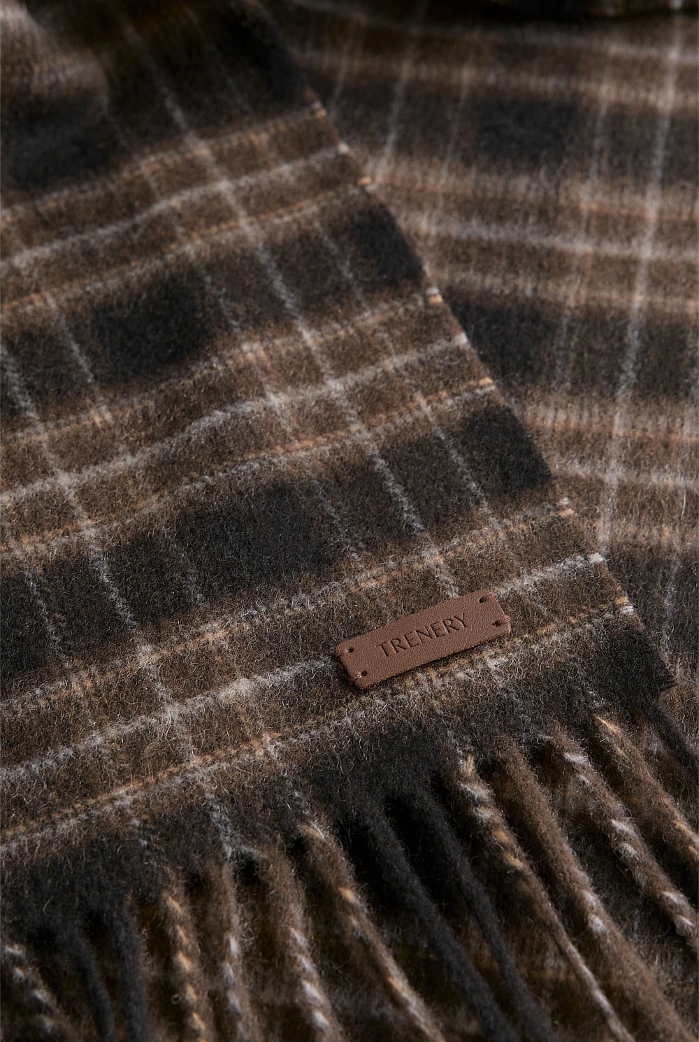 Alba Wool Cashmere Check Scarf