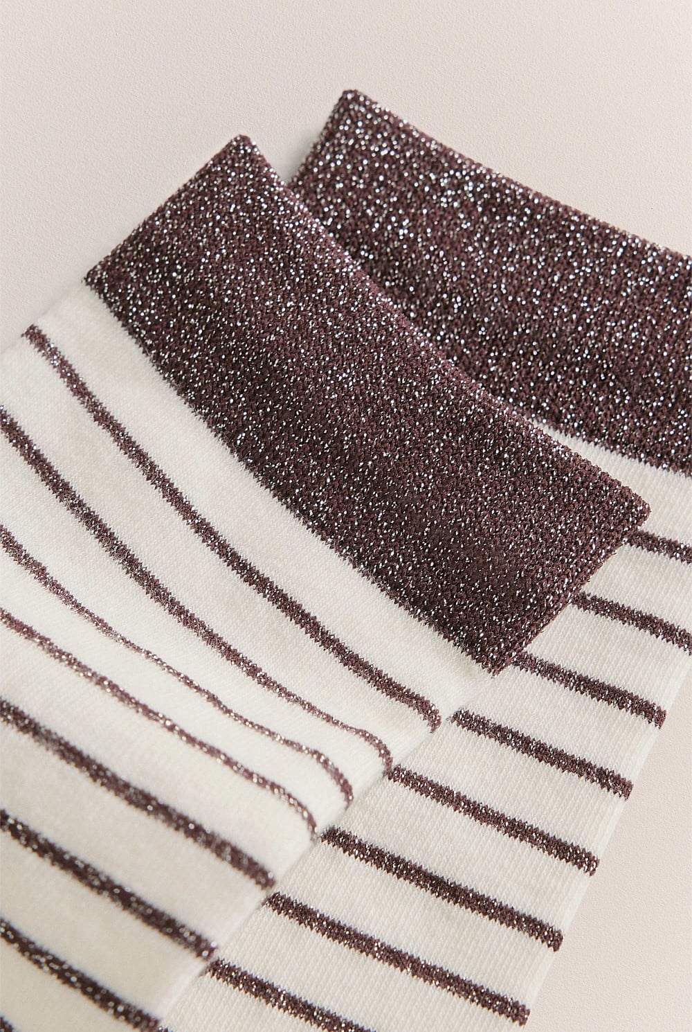 Metallic Stripe Sock
