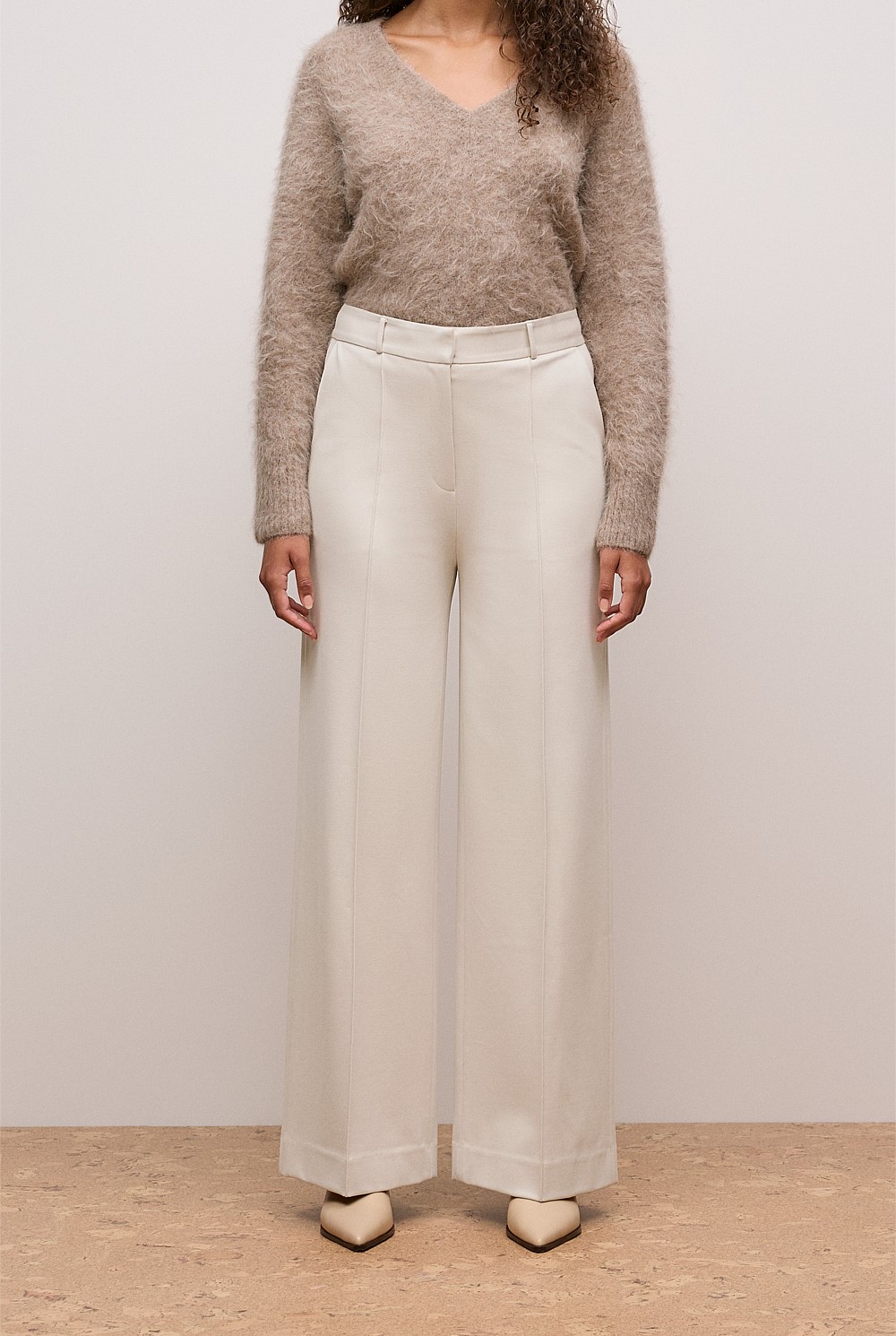 Ponte Tailored Wide Leg Pant
