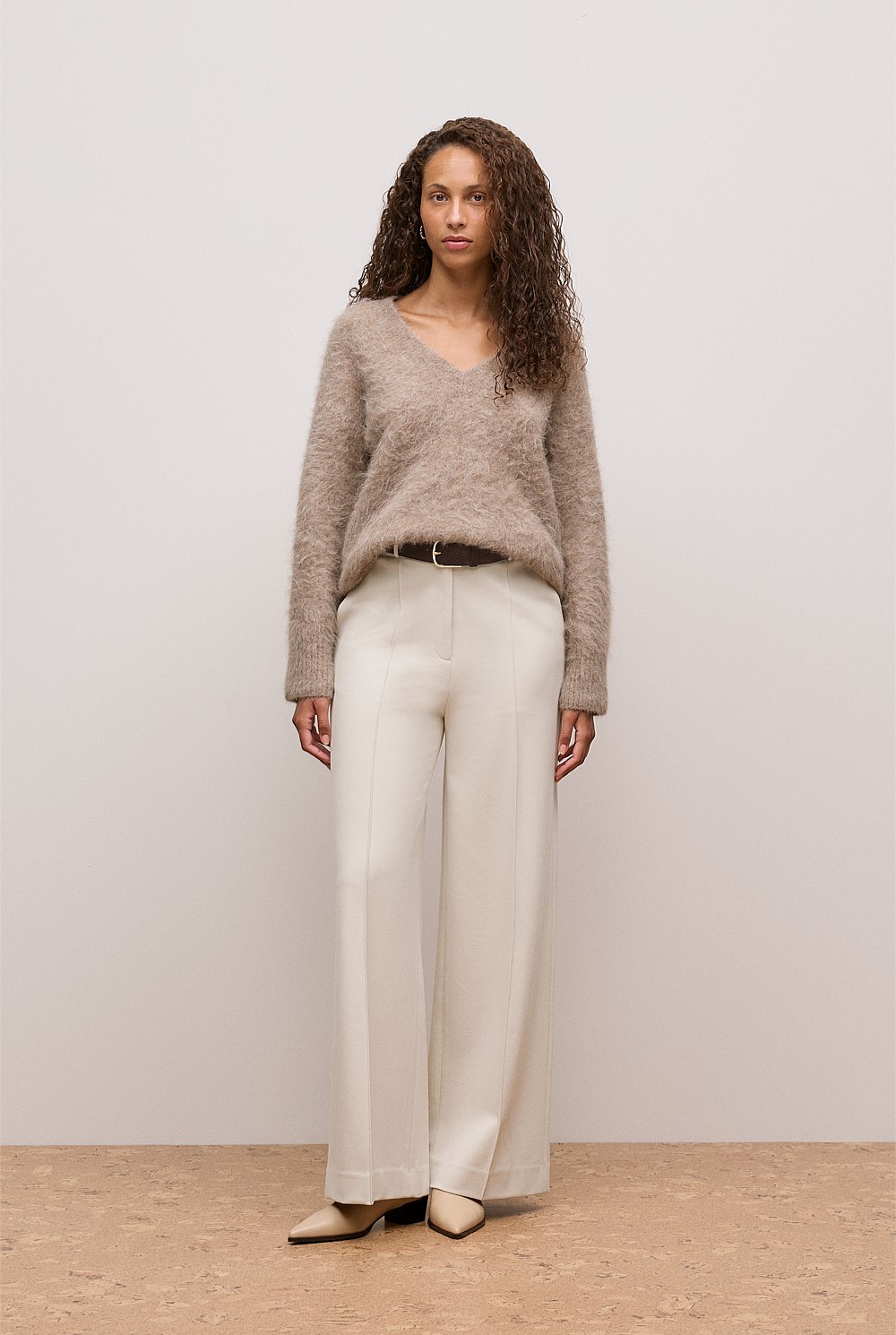 Ponte Tailored Wide Leg Pant