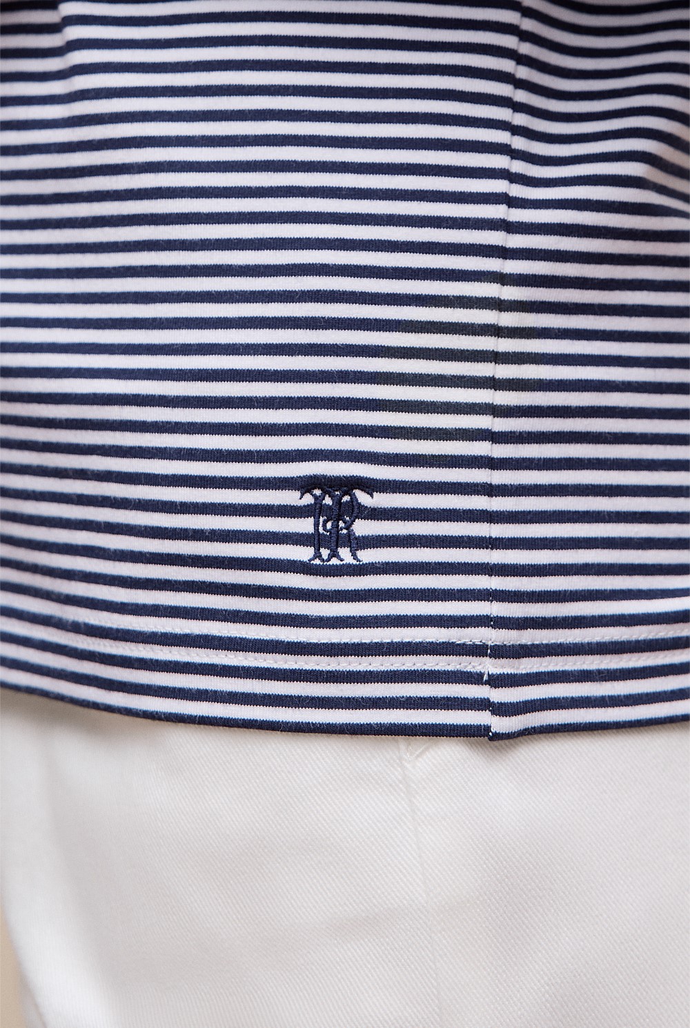 Brushed Cotton Stripe Long Sleeve T-shirt