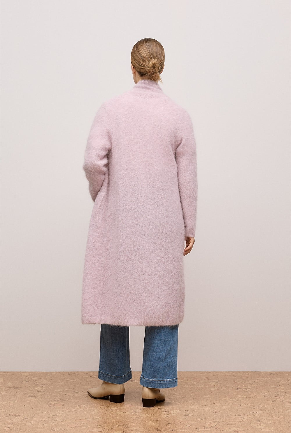 Brushed Alpaca Longline Cardigan