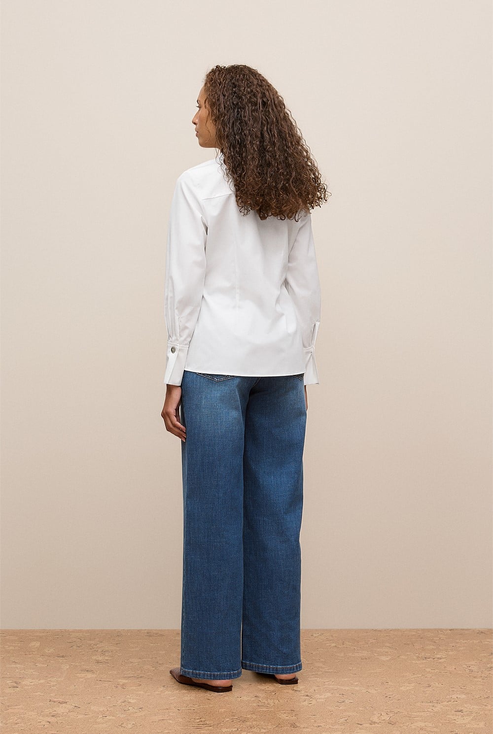 Cotton Poplin Wrap Shirt