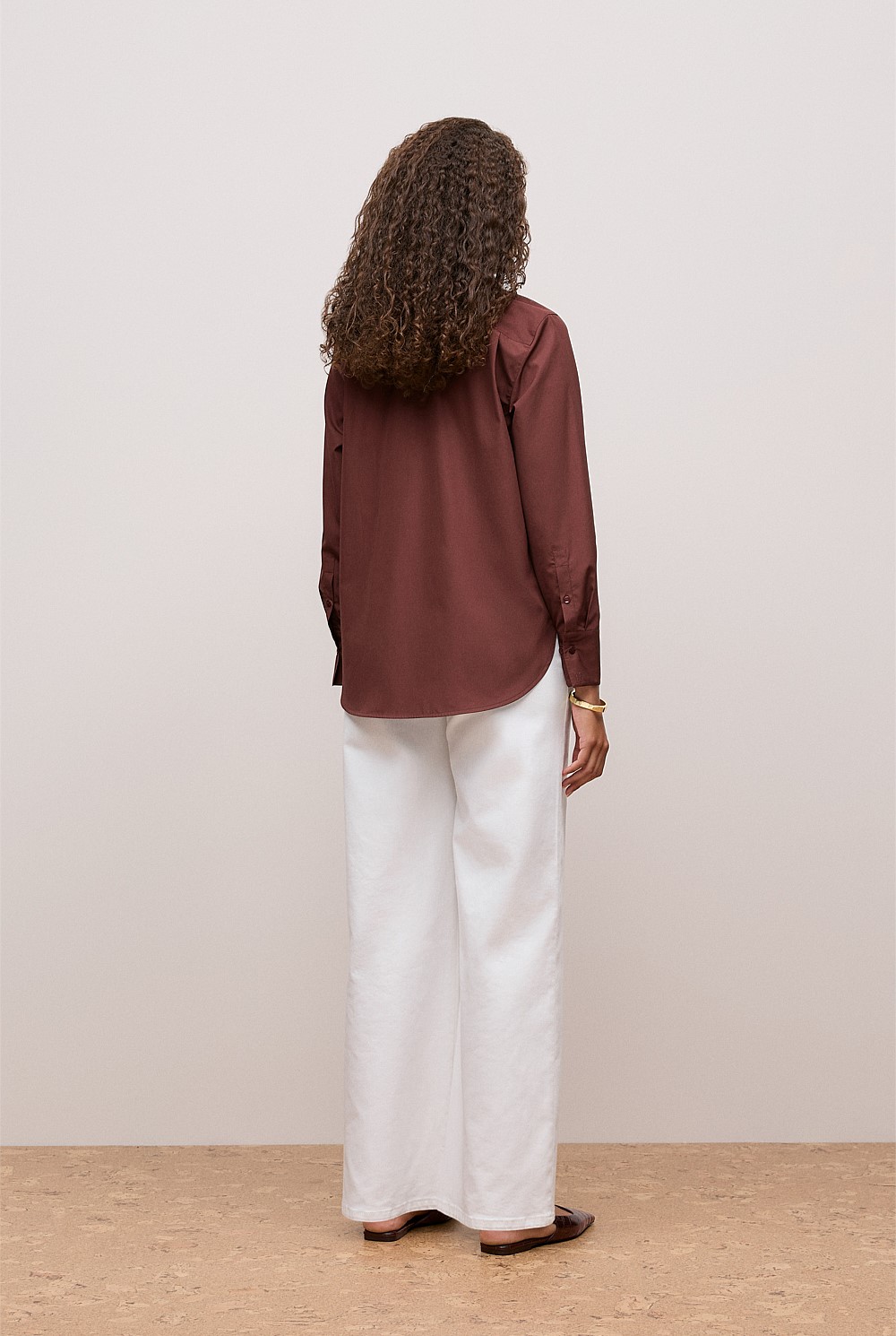 Cotton Poplin Long Sleeve Shirt