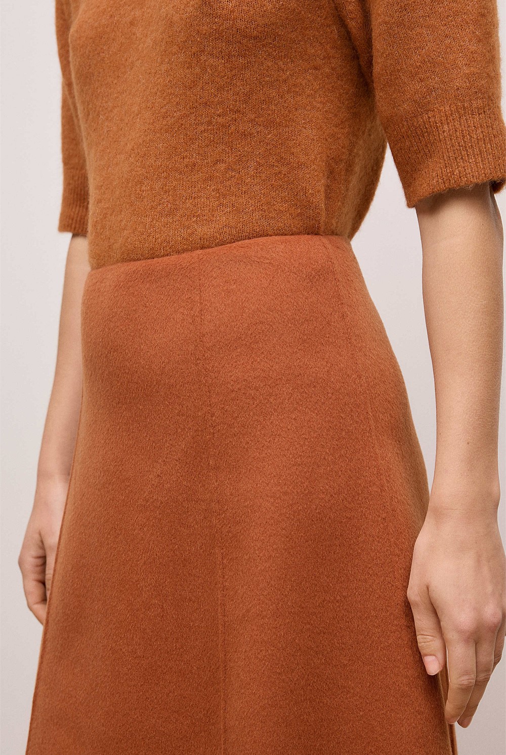 Double Faced Wool Skirt