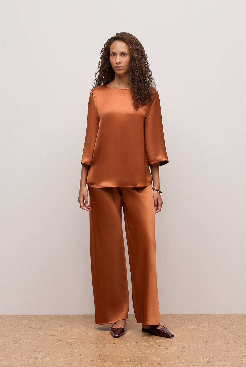 Satin Bias Cut Pant