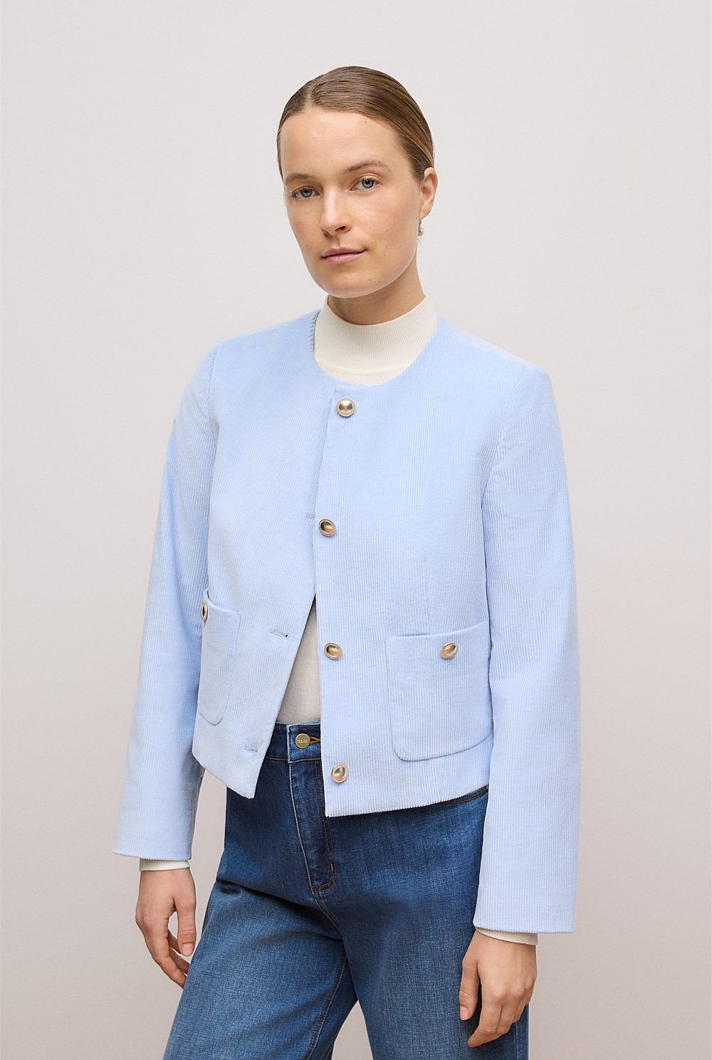Italian Cord Button Front Jacket
