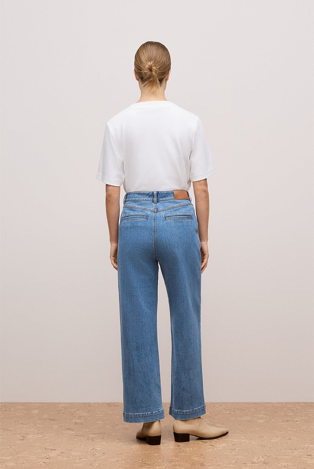 Australian Cotton Blend Denim Tailored Pant