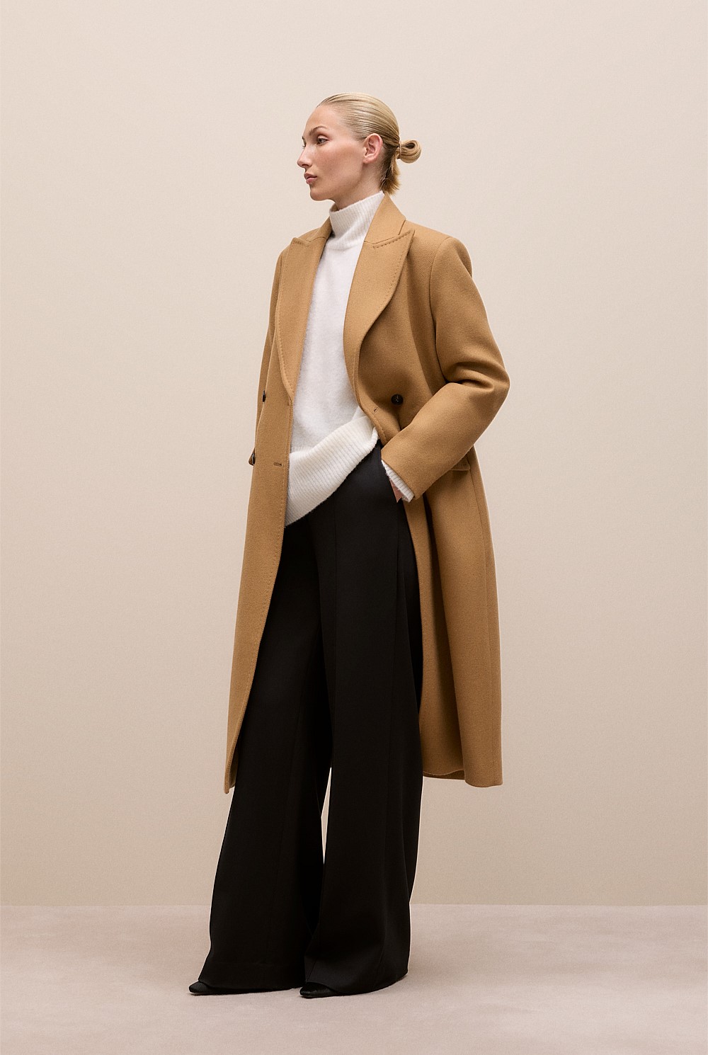 Italian Wool Cashmere Longline Coat