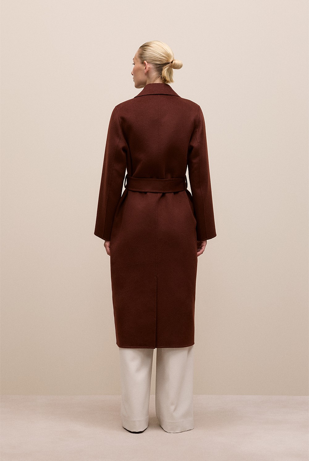 Brushed Wool Double Breasted Coat