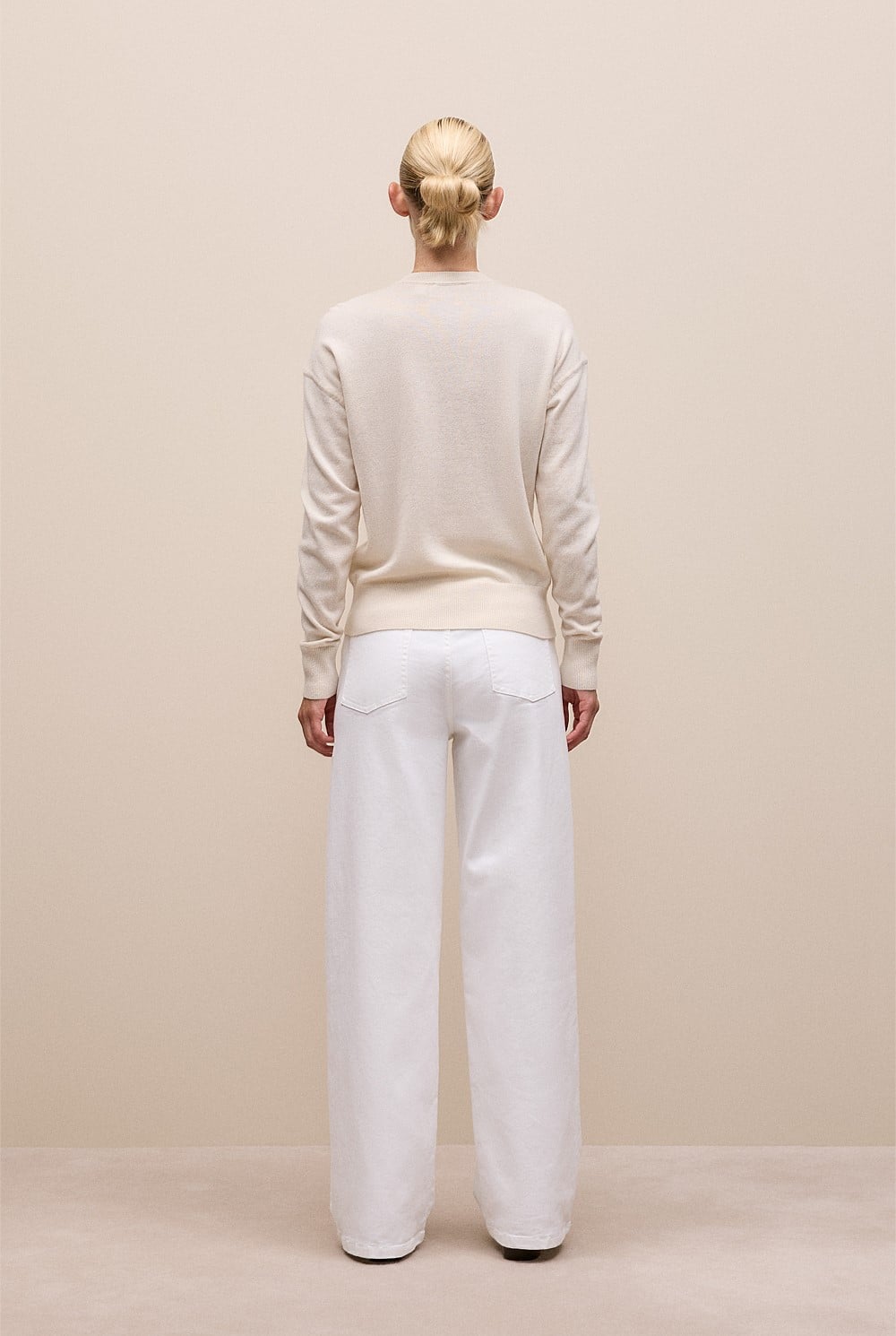 Merino Cashmere Forward Shoulder Seam Crew