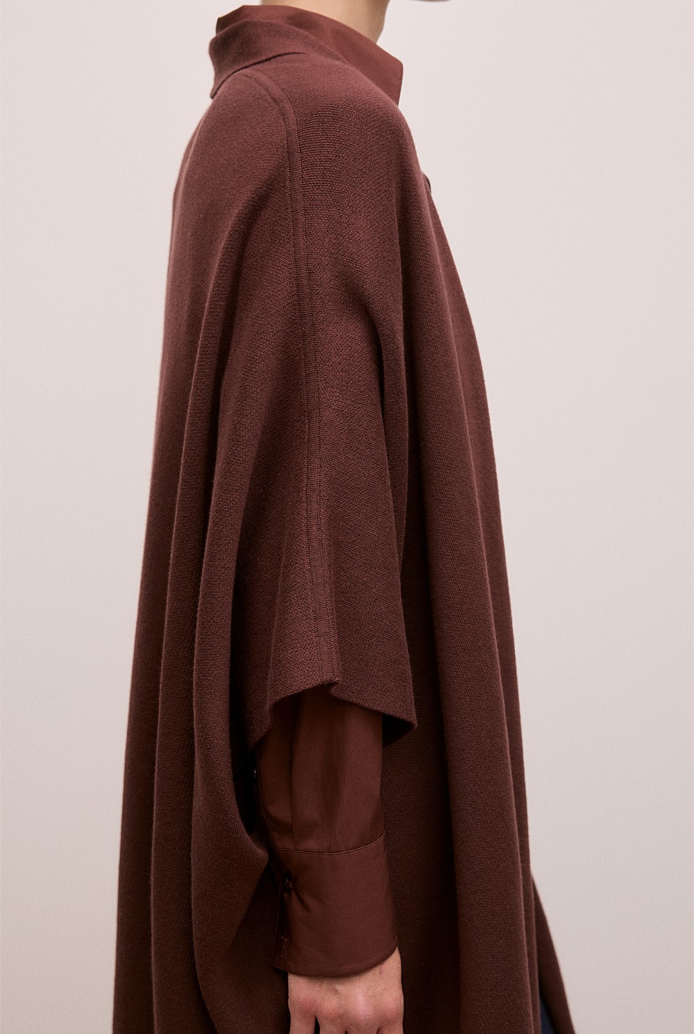 Cotton Cashmere Blend Poncho