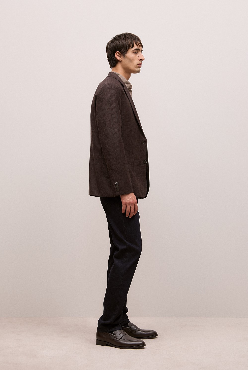 Italian Wool Check Blazer