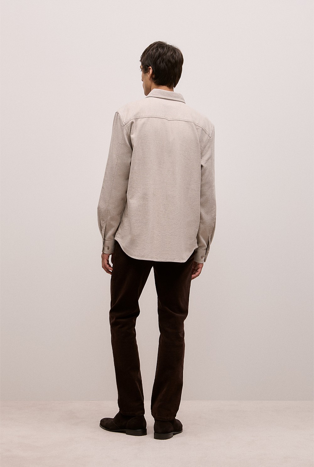Brushed Herringbone Overshirt