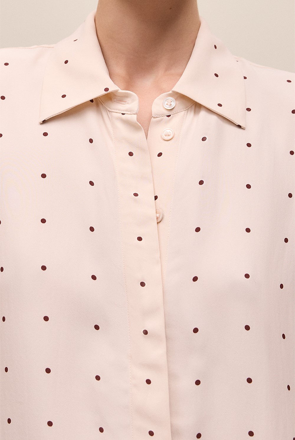 Auralie Satin Spot Shirt