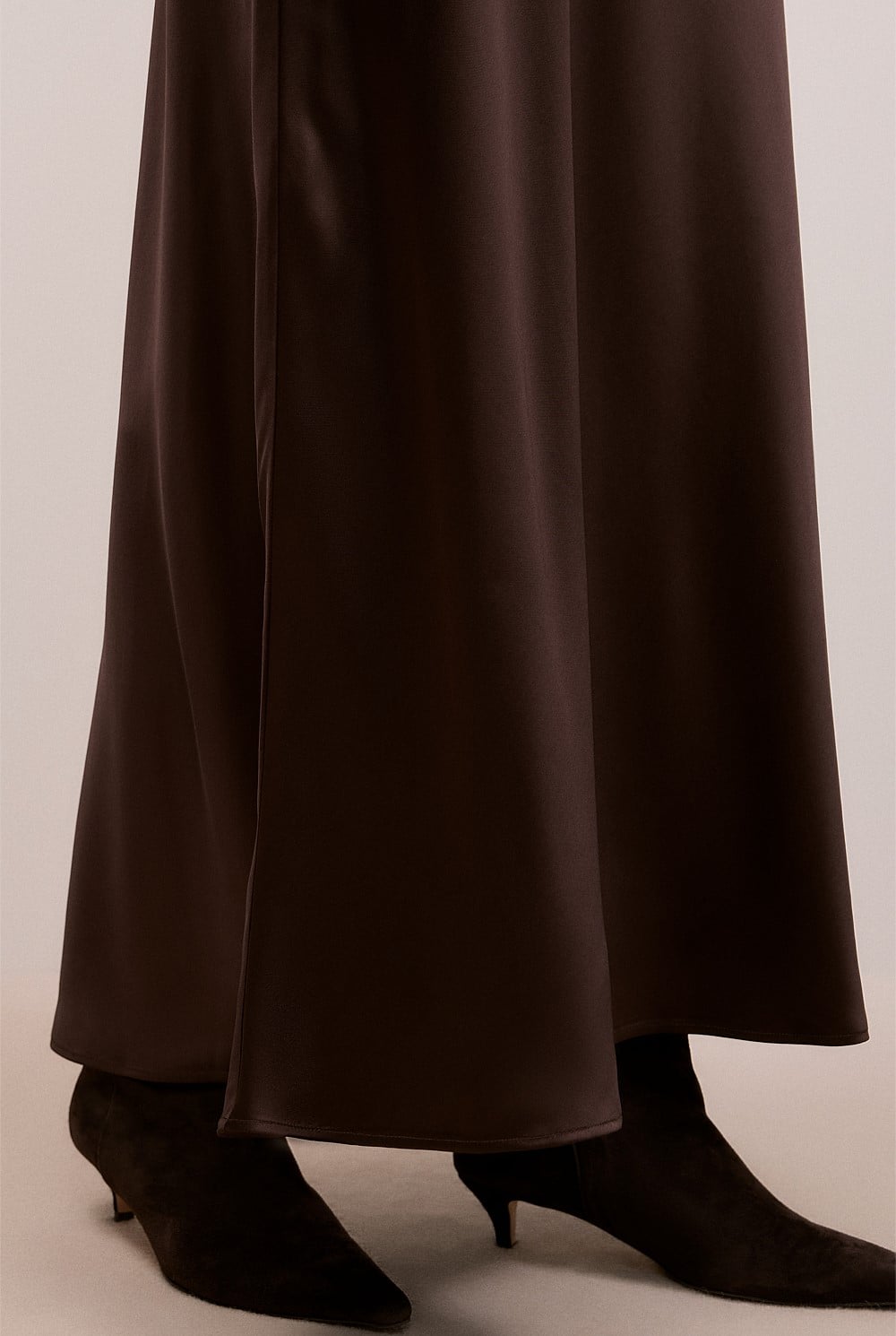 Satin Bias Cut Maxi Skirt