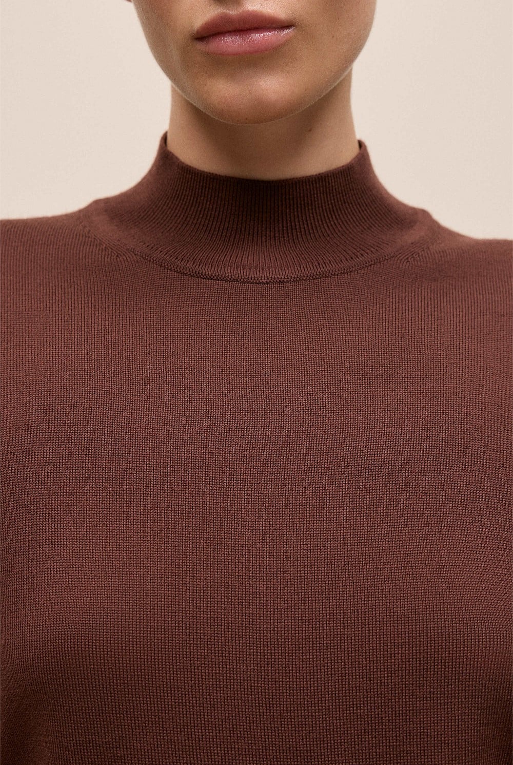 Merino Mock Neck