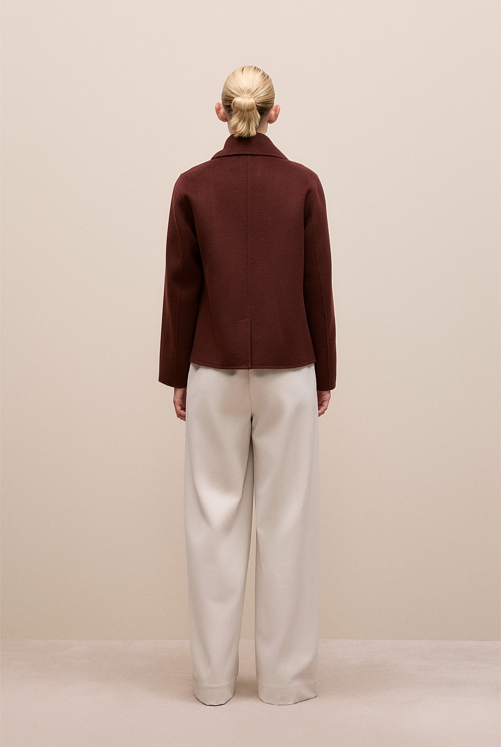 Double Faced Wool Peacoat