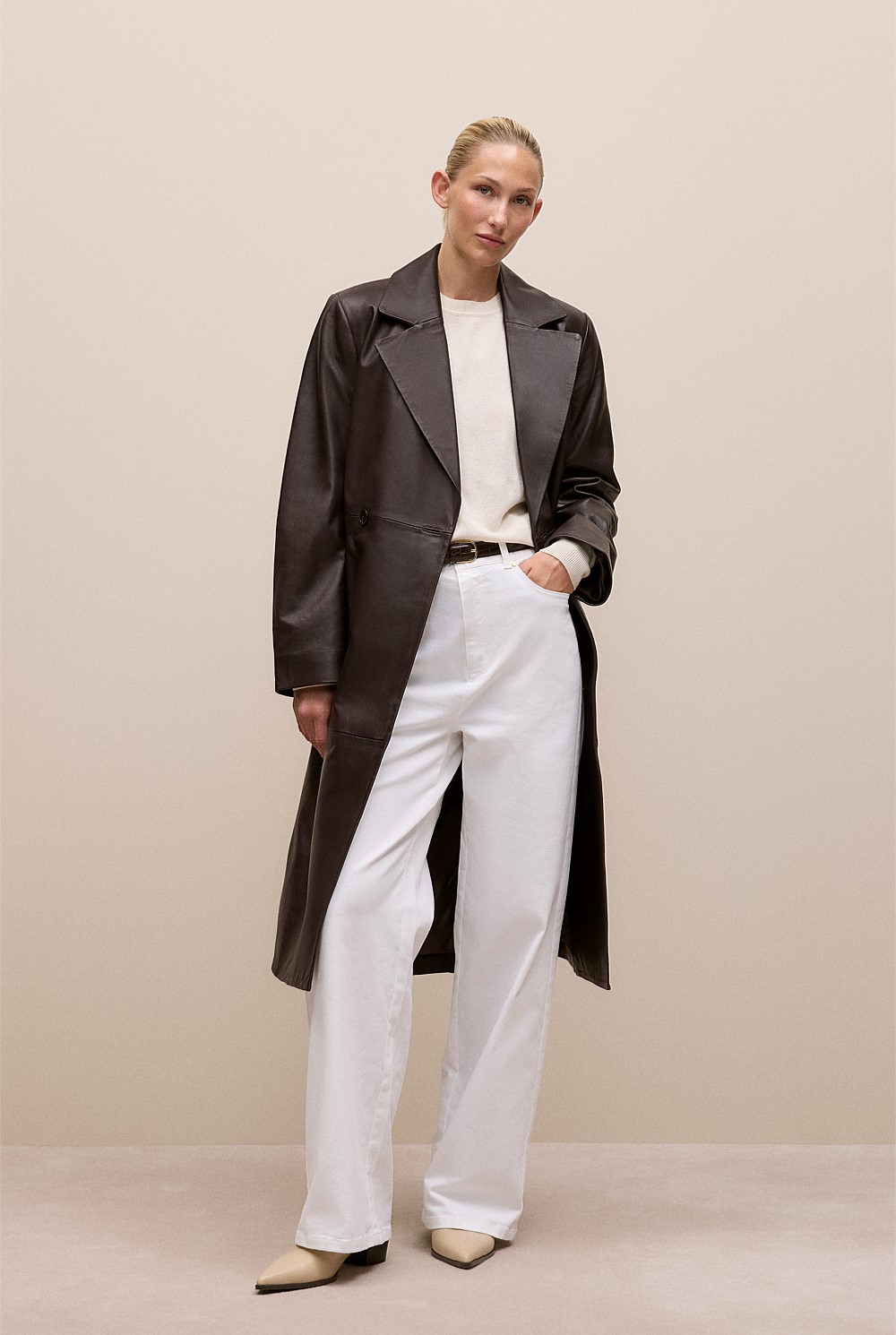 Leather Trench Coat