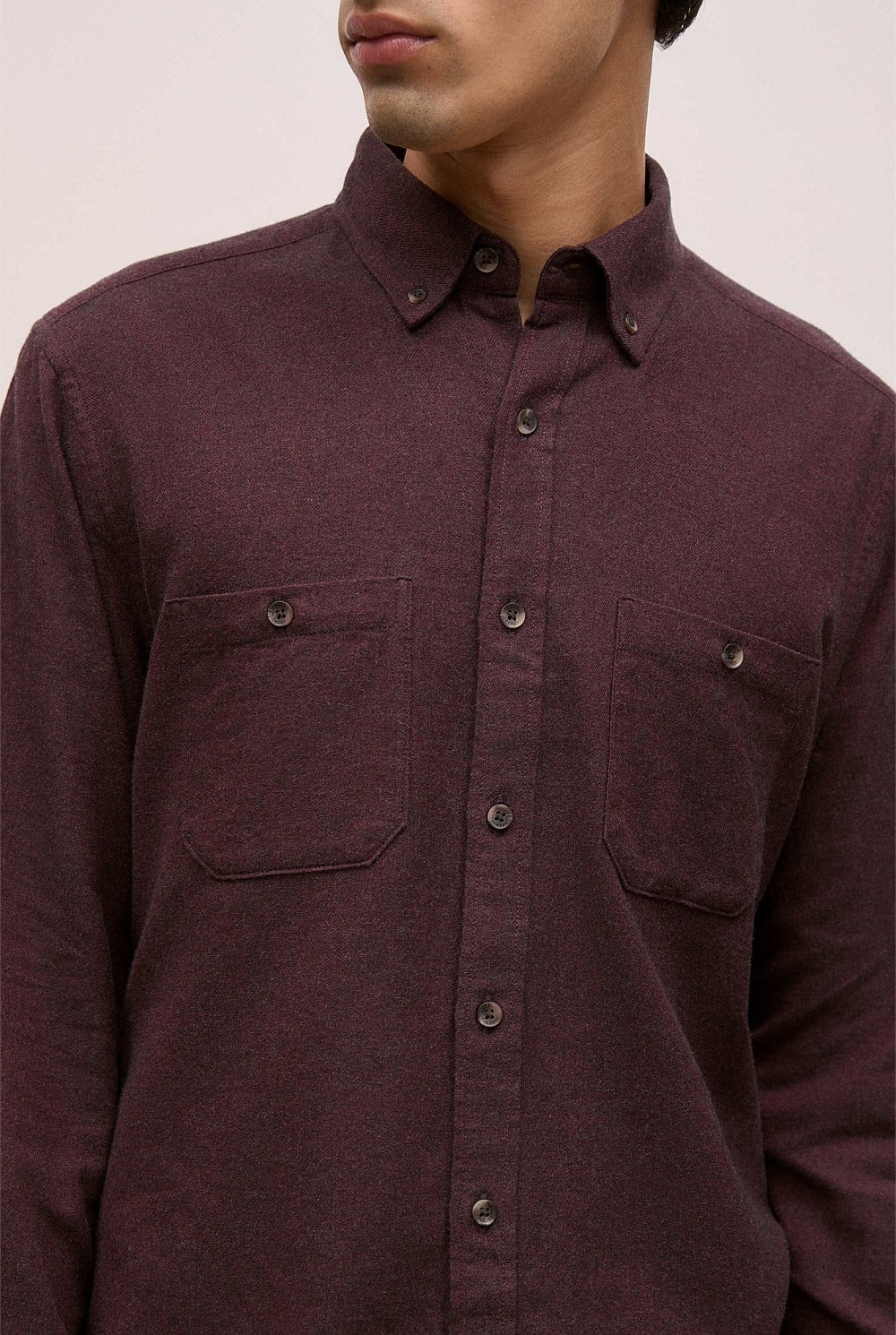 Brushed Cotton Melange Shirt