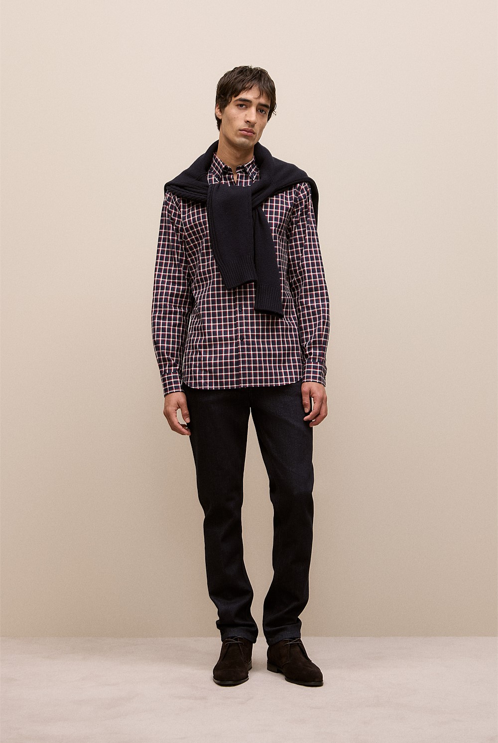 Regular Fit Fine Check Shirt