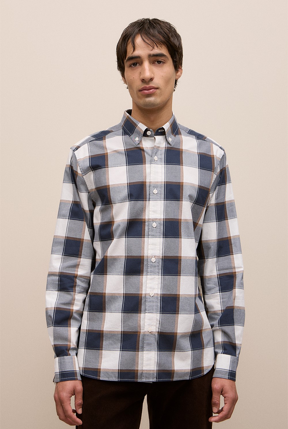 Regular Fit Brushed Check Shirt