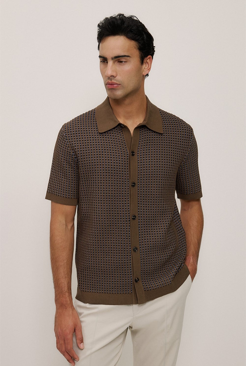 Jacquard Geo Knit Shirt