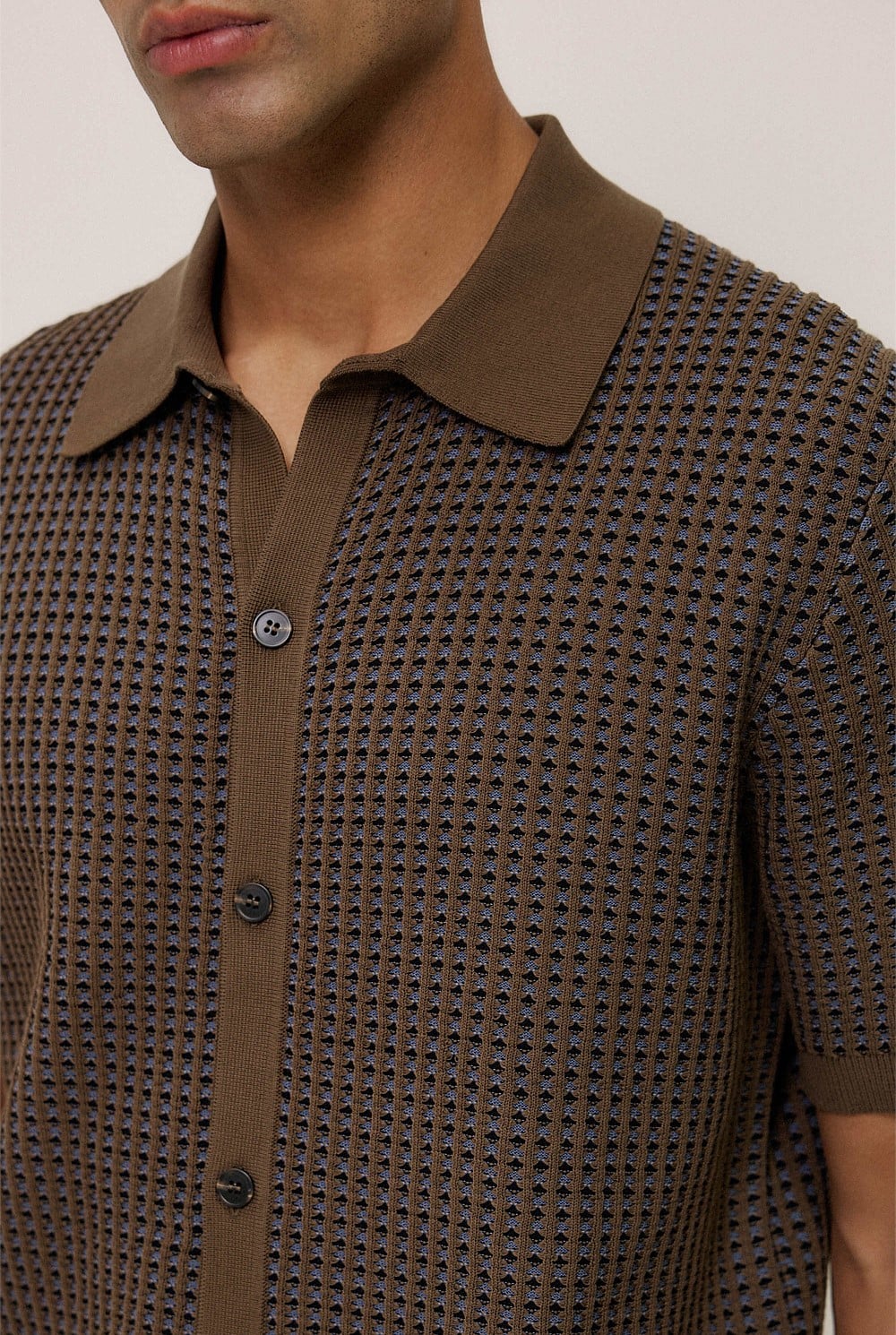 Jacquard Geo Knit Shirt