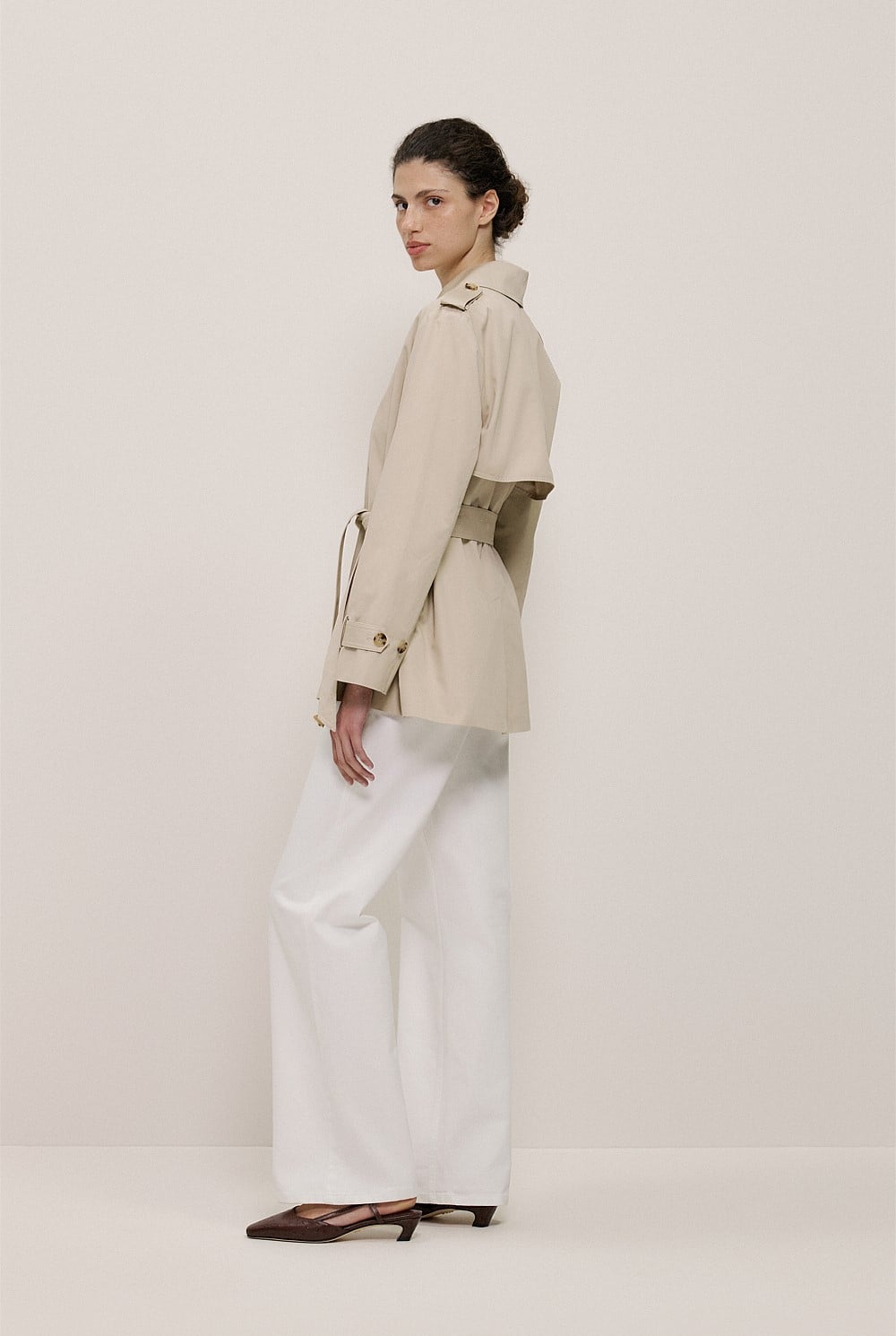 Short Belted Trench Coat