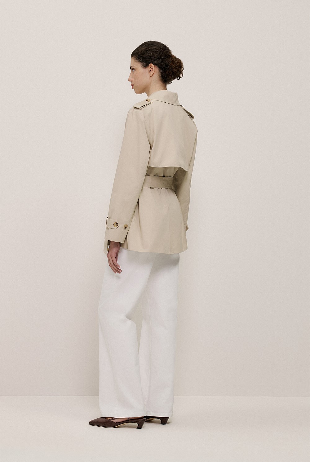 Short Belted Trench Coat