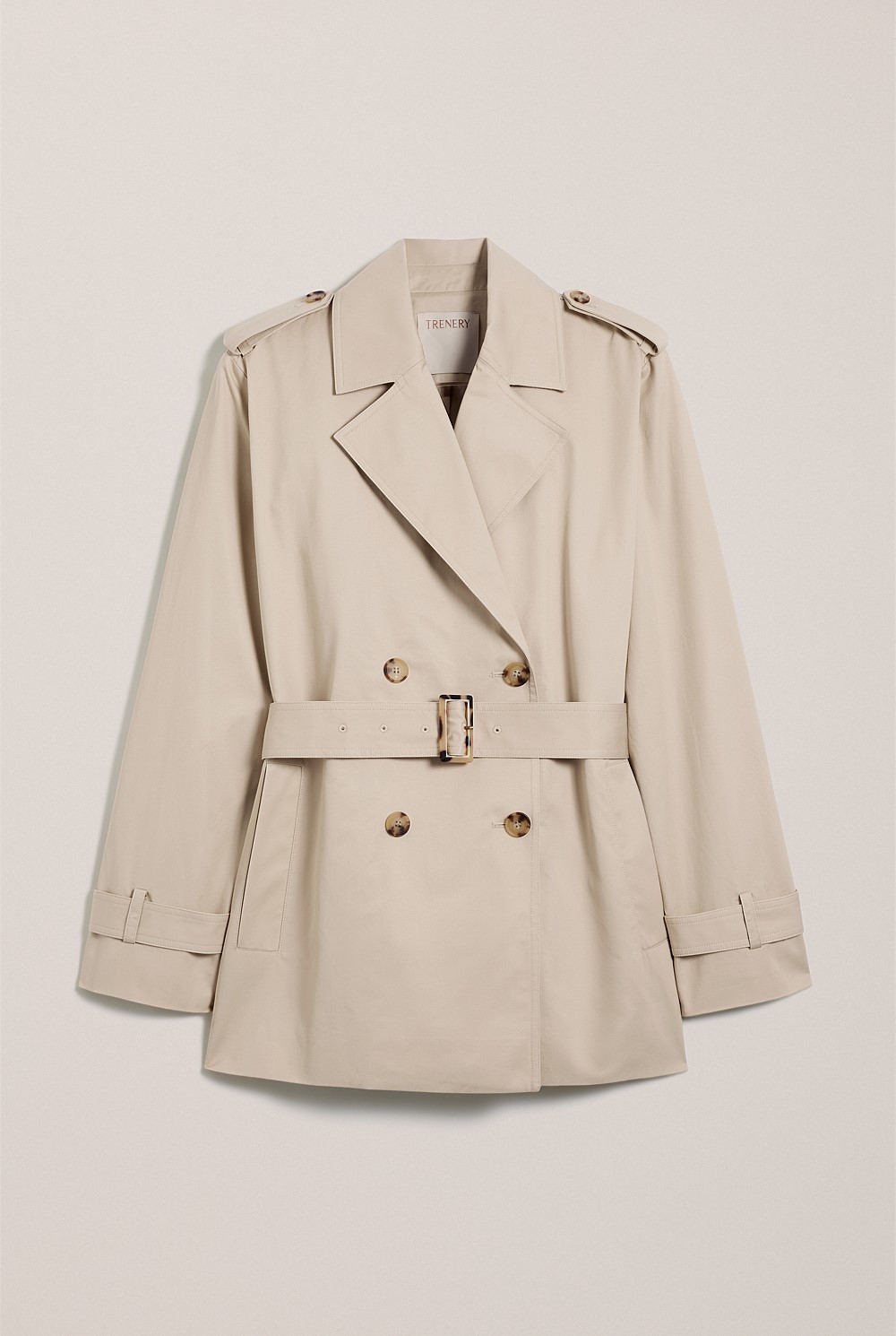Short Belted Trench Coat