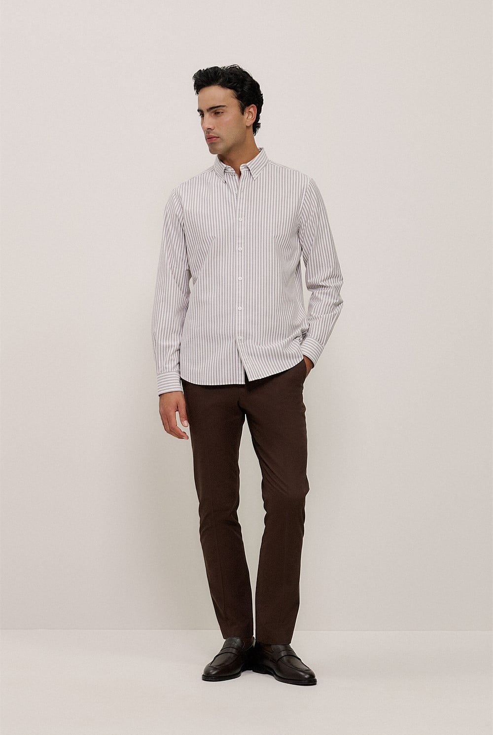 Regular Fit Wide Stripe Oxford Shirt