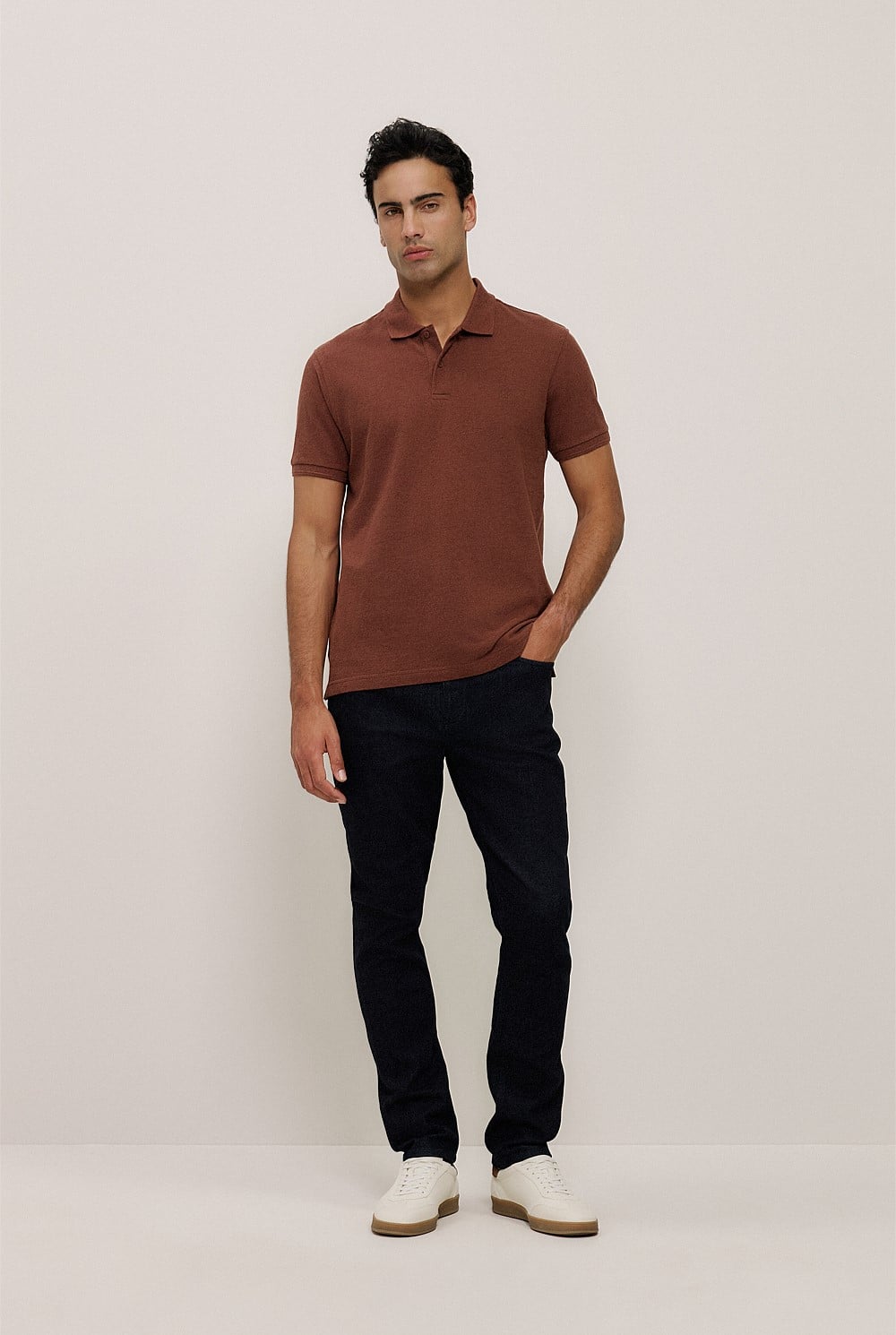 Pique Marle Monogram Polo