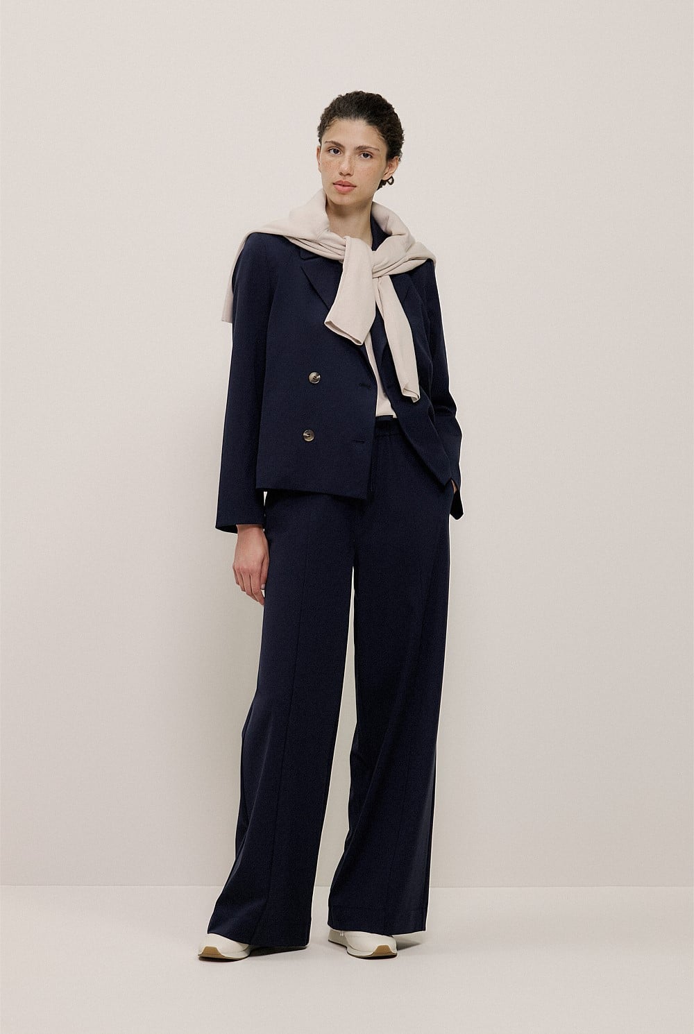 Ponte Wide Leg Travel Pant