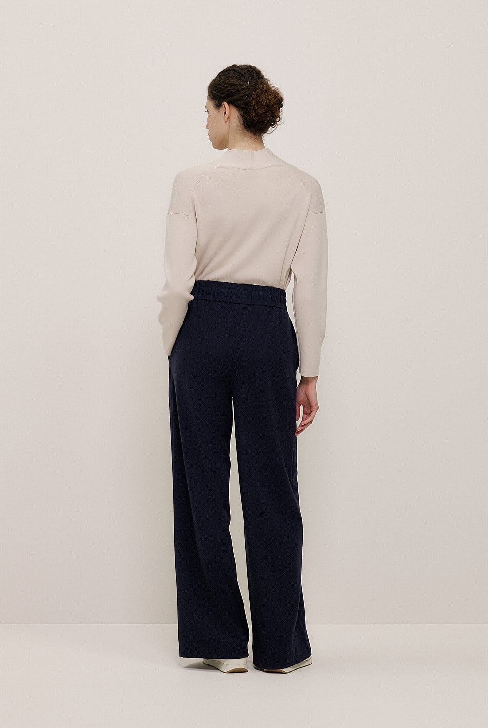 Ponte Wide Leg Travel Pant