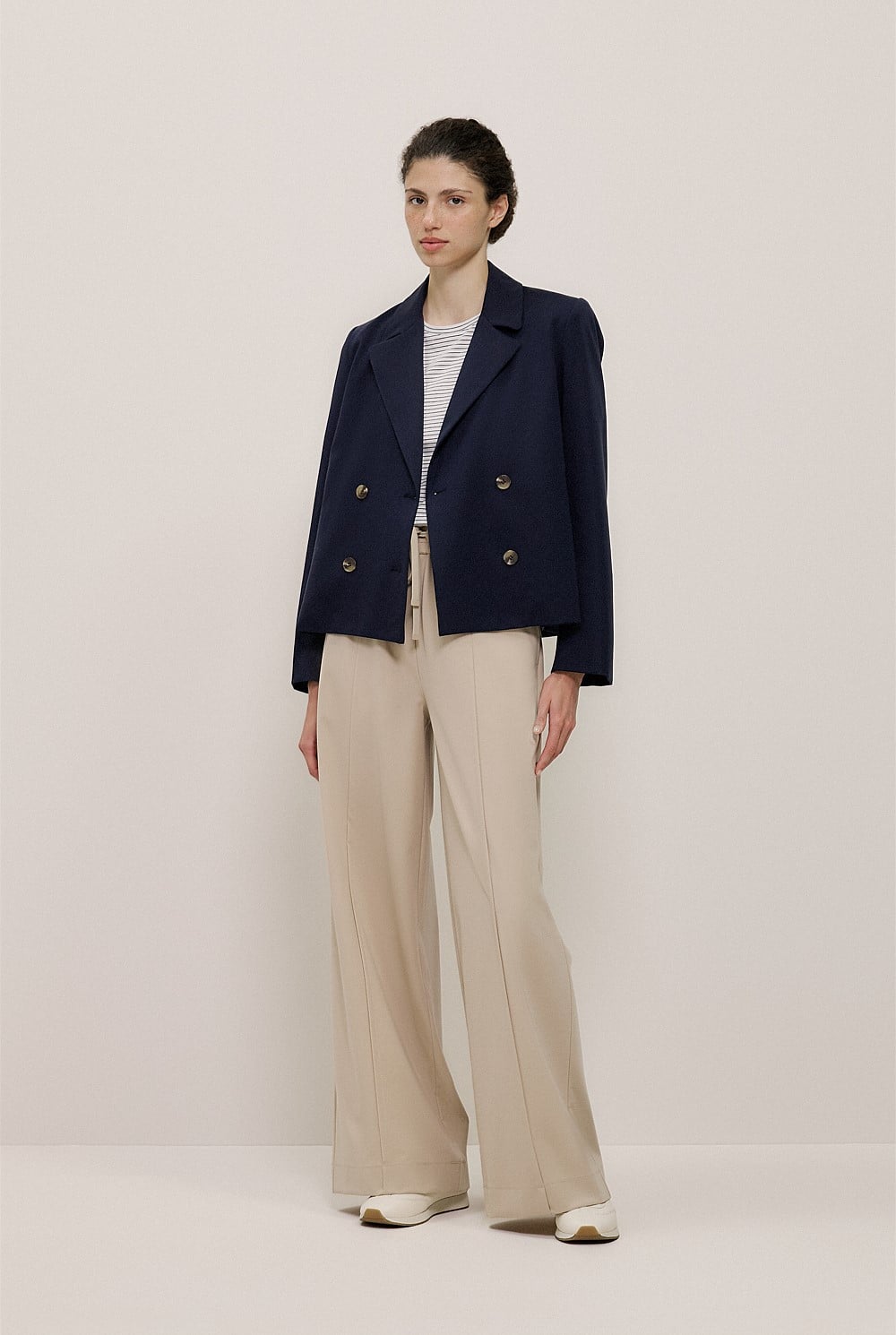 Ponte Wide Leg Travel Pant