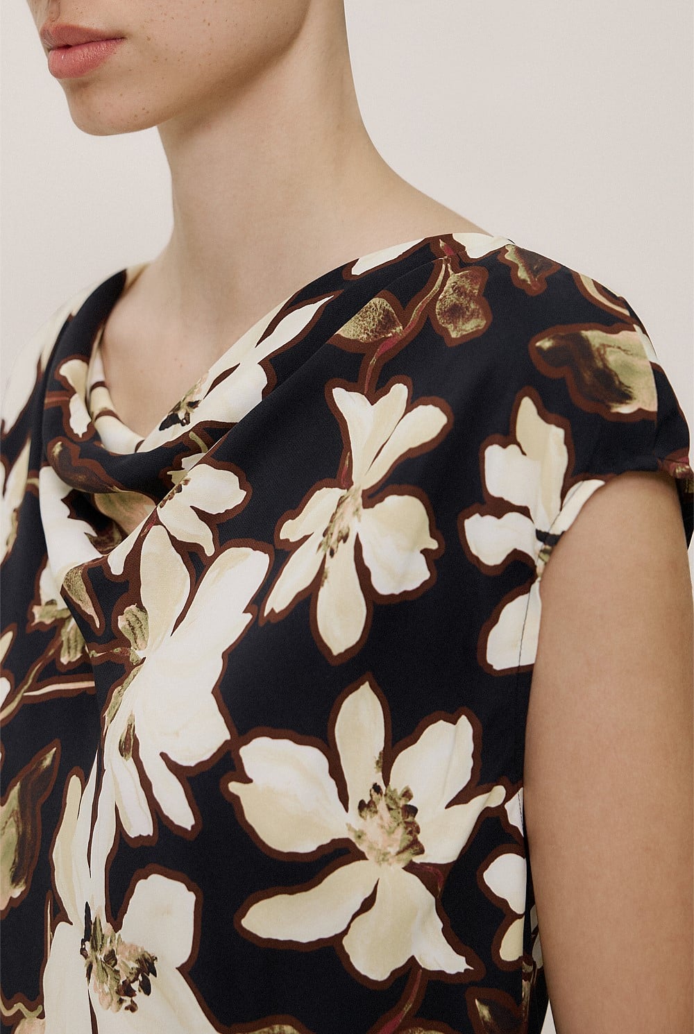 Calais Floral Cap Sleeve Top
