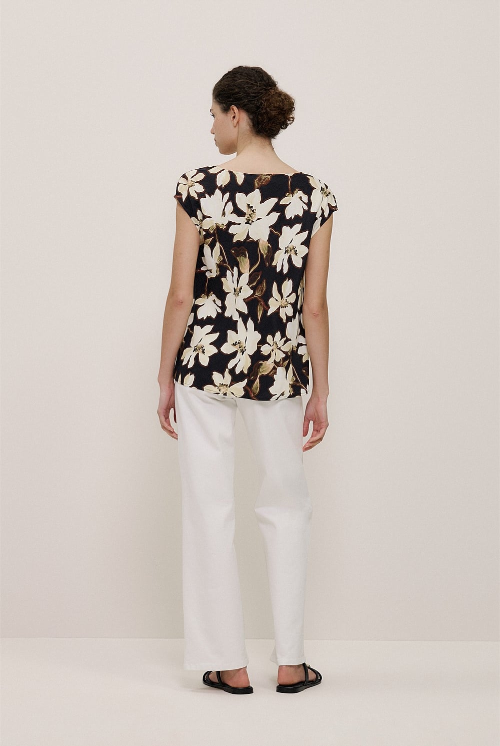 Calais Floral Cap Sleeve Top