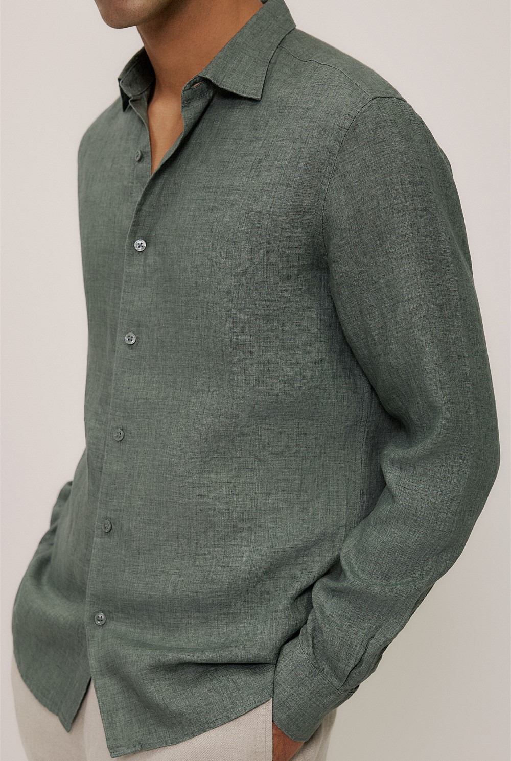 Tailored Fit Delave Linen Shirt