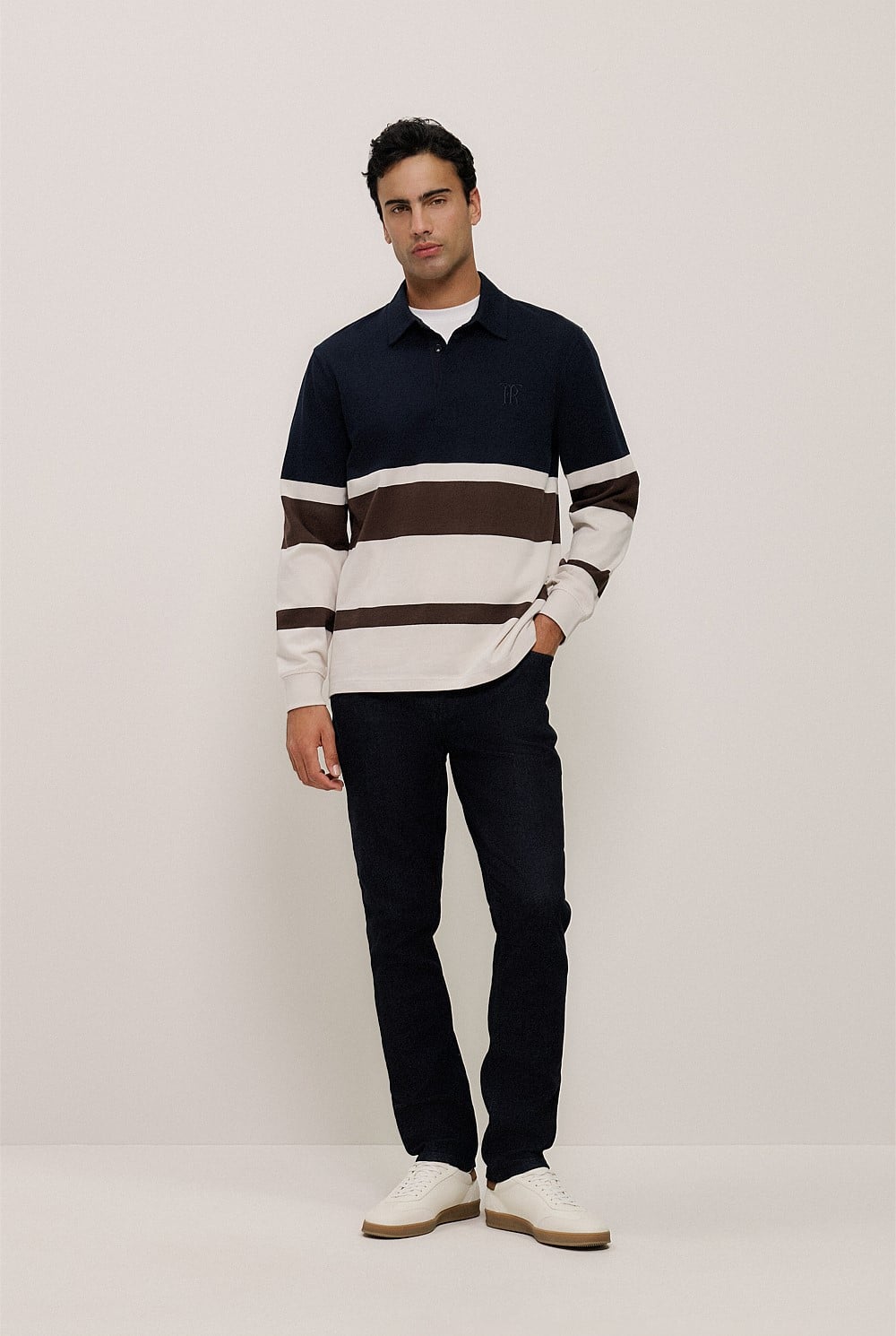 Bold Stripe Monogram Rugby