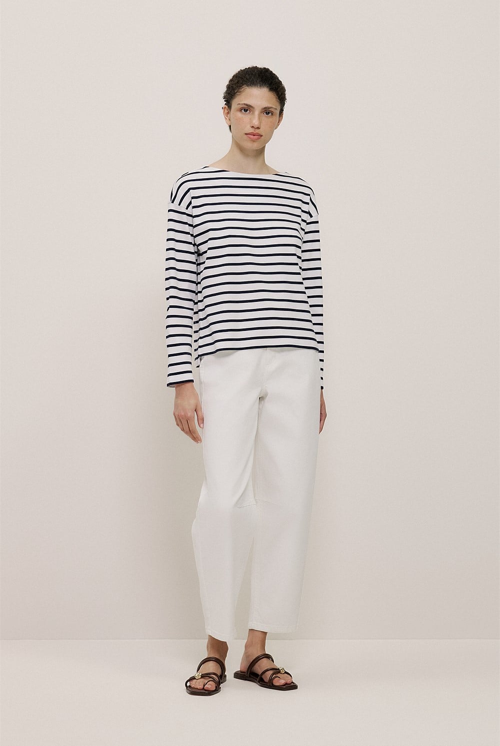 Australian Cotton Breton Stripe Long Sleeve T-shirt