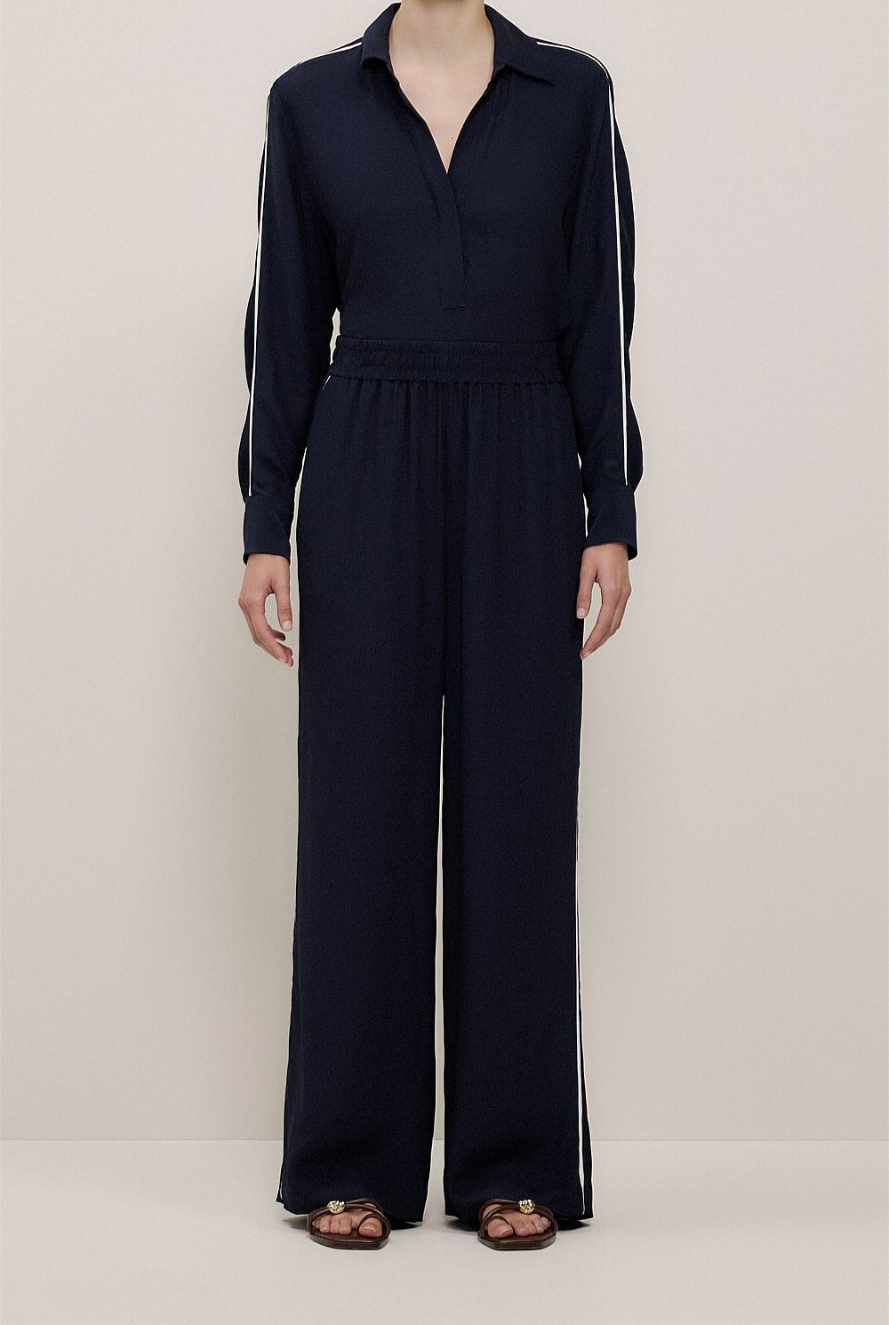 Piping Detail Pull On Pant