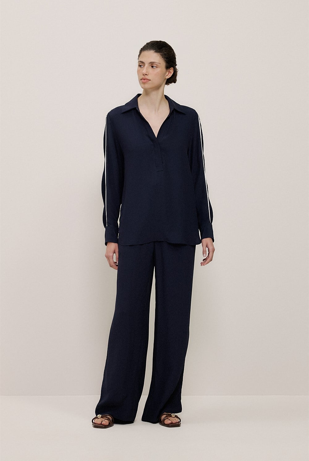 Piping Detail Pull On Pant