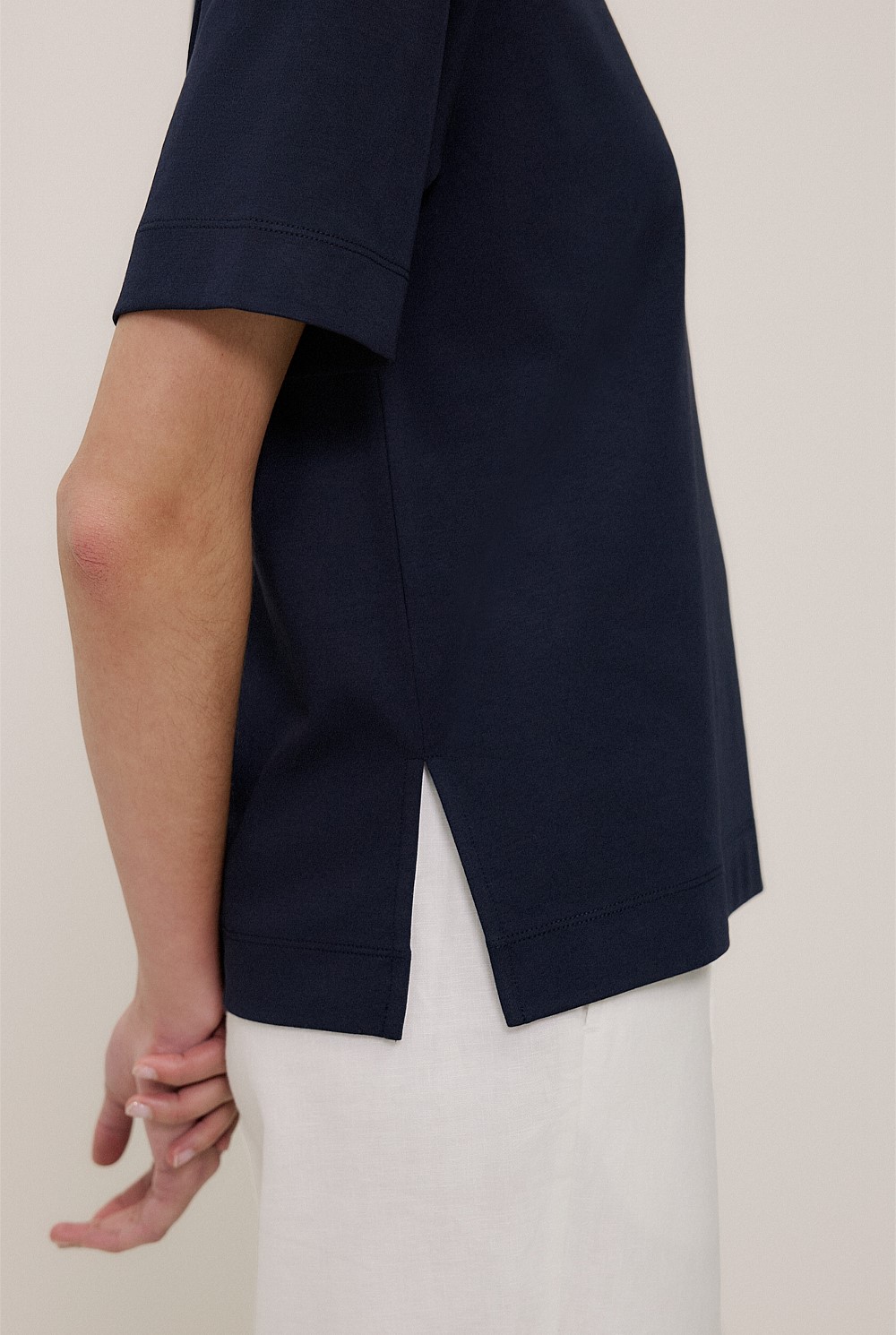 Modal Cotton Boxy Crew T-shirt