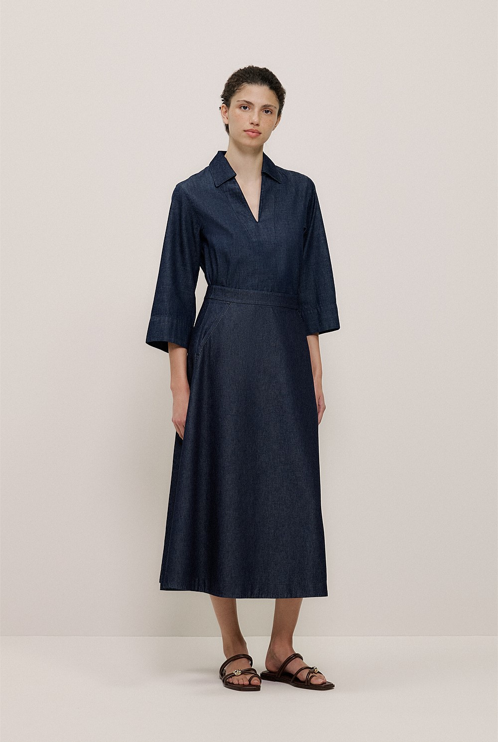 Denim A-line Skirt