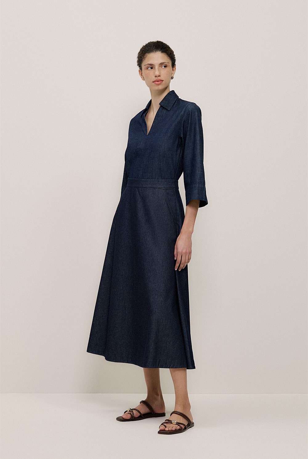 Denim A-line Skirt
