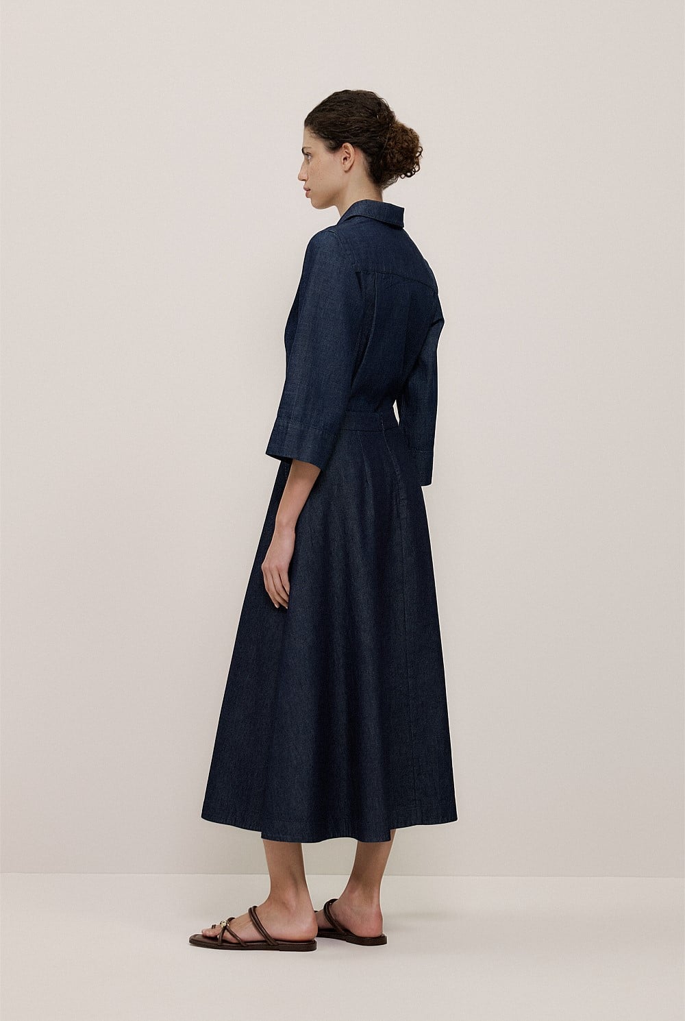 Denim A-line Skirt