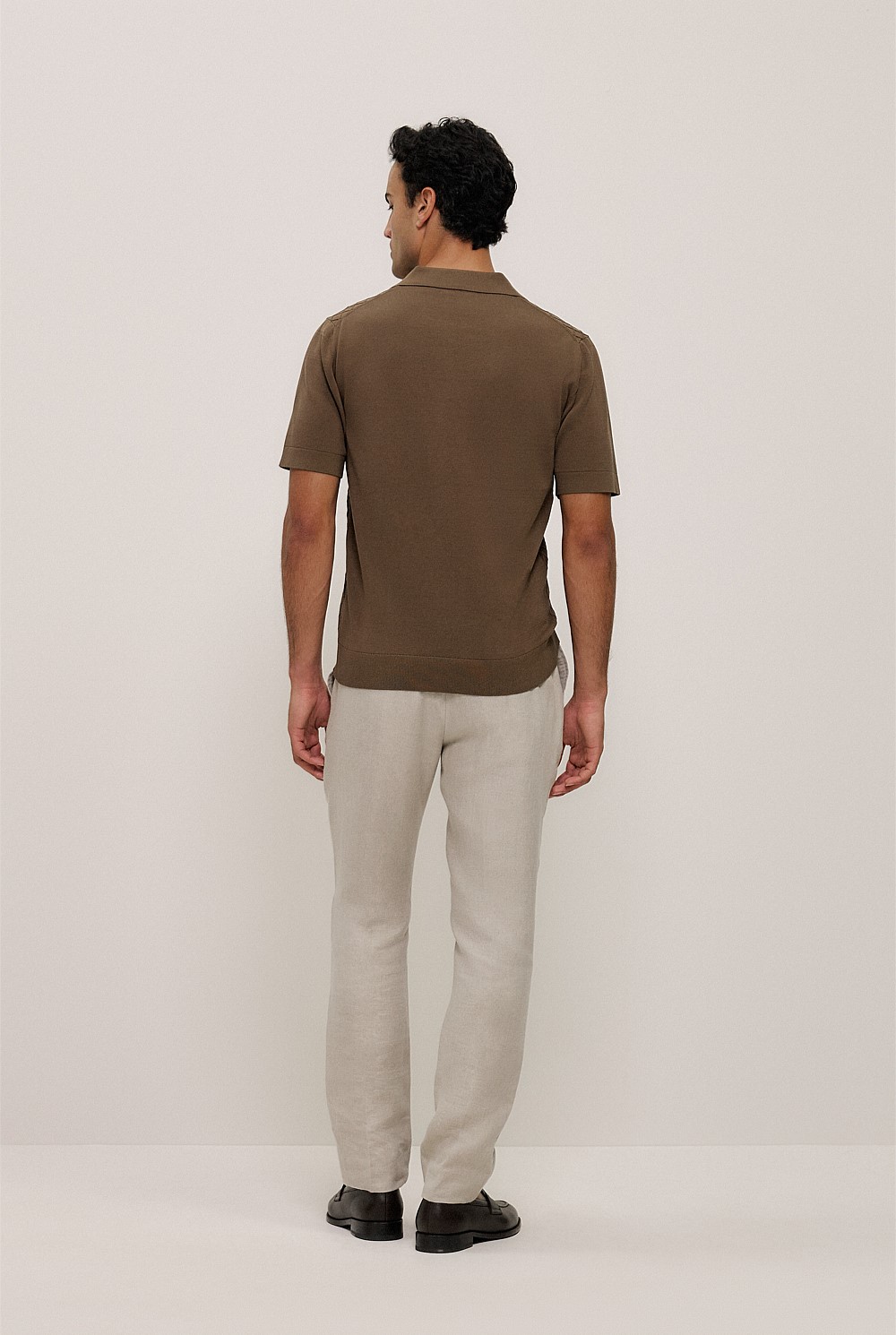 Mercerised Diamond Knit Polo
