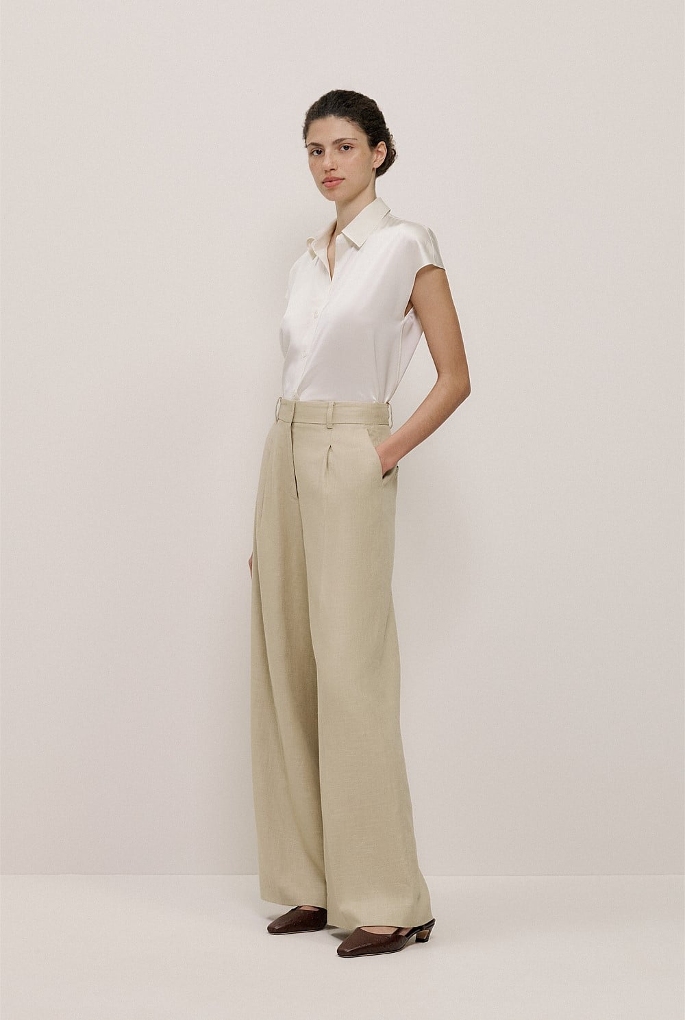 Silk Satin Cap Sleeve Shirt