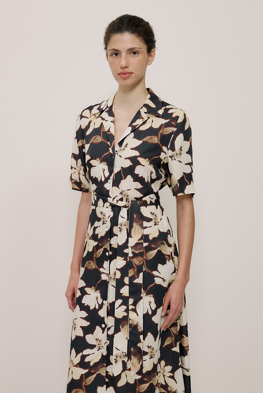 Calais Short Sleeve Shirt Dress